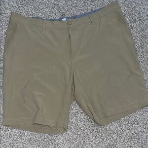 adidas Men's Khaki Flat Front Shorts